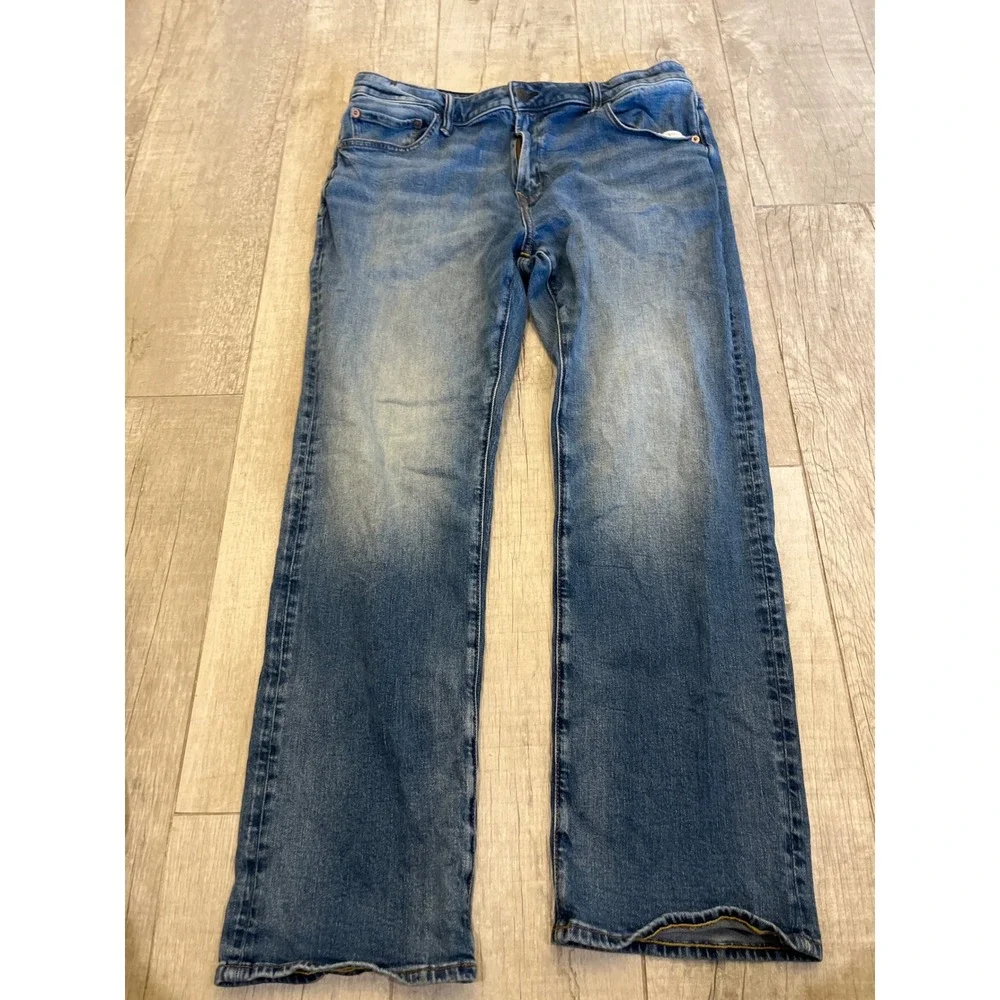 American Eagle Airflex+ Original Bootcut Jeans Mens 36x32 Medium Wash Blue Denim